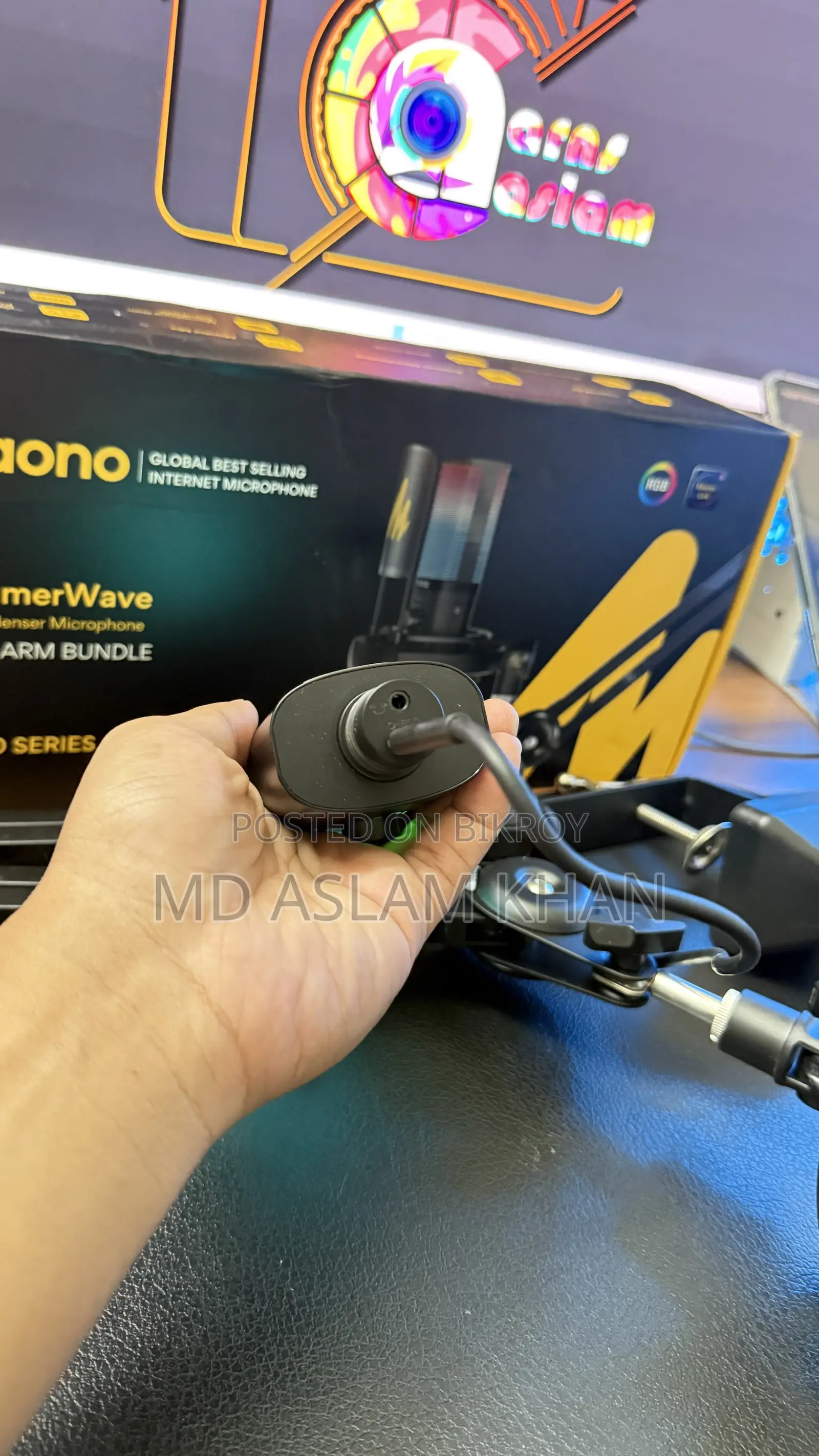 Maono PM450 RGB USB Condenser Microphone (Boom Arm Bundle)