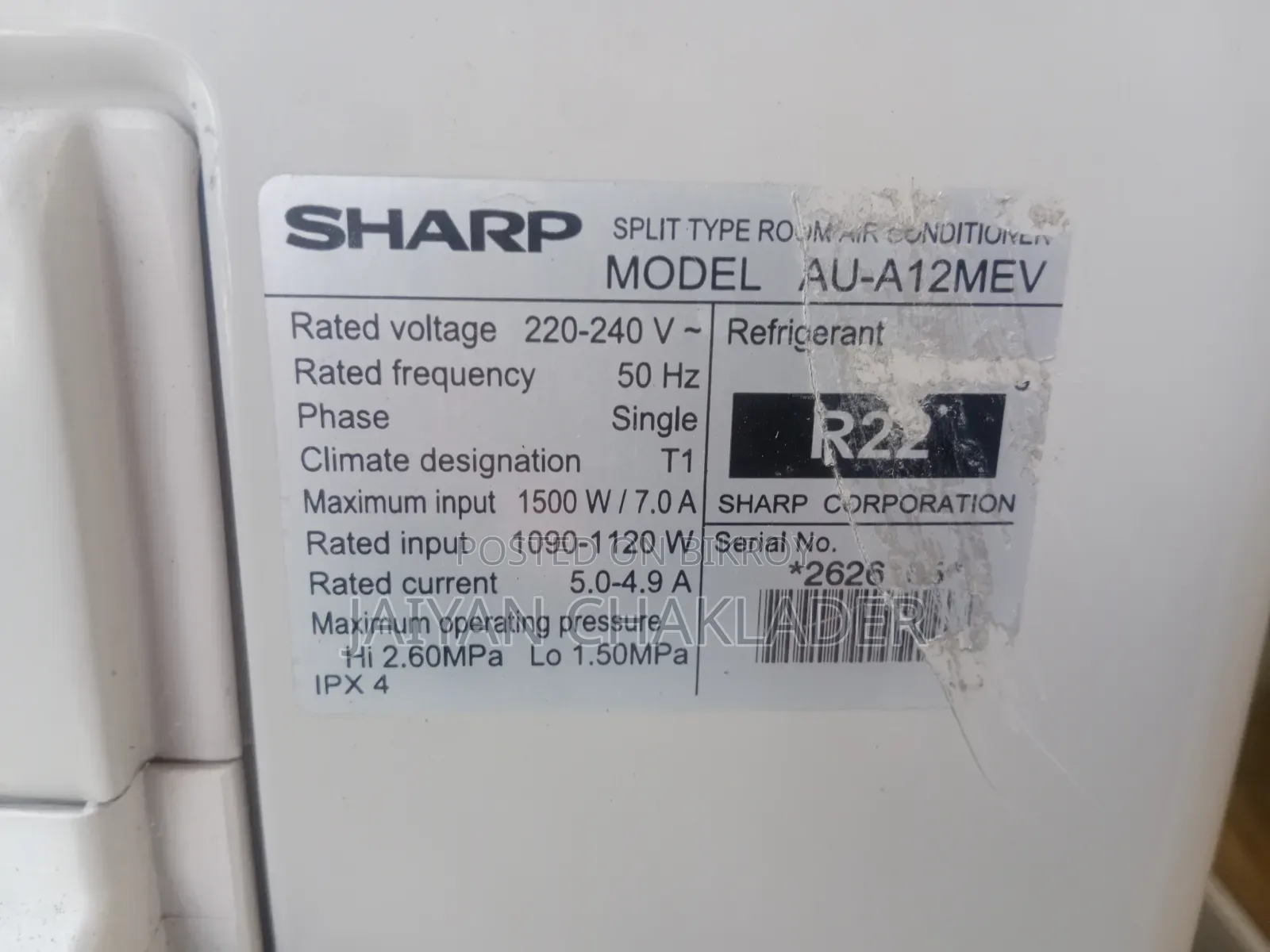 Sharp Ac 1 Ton