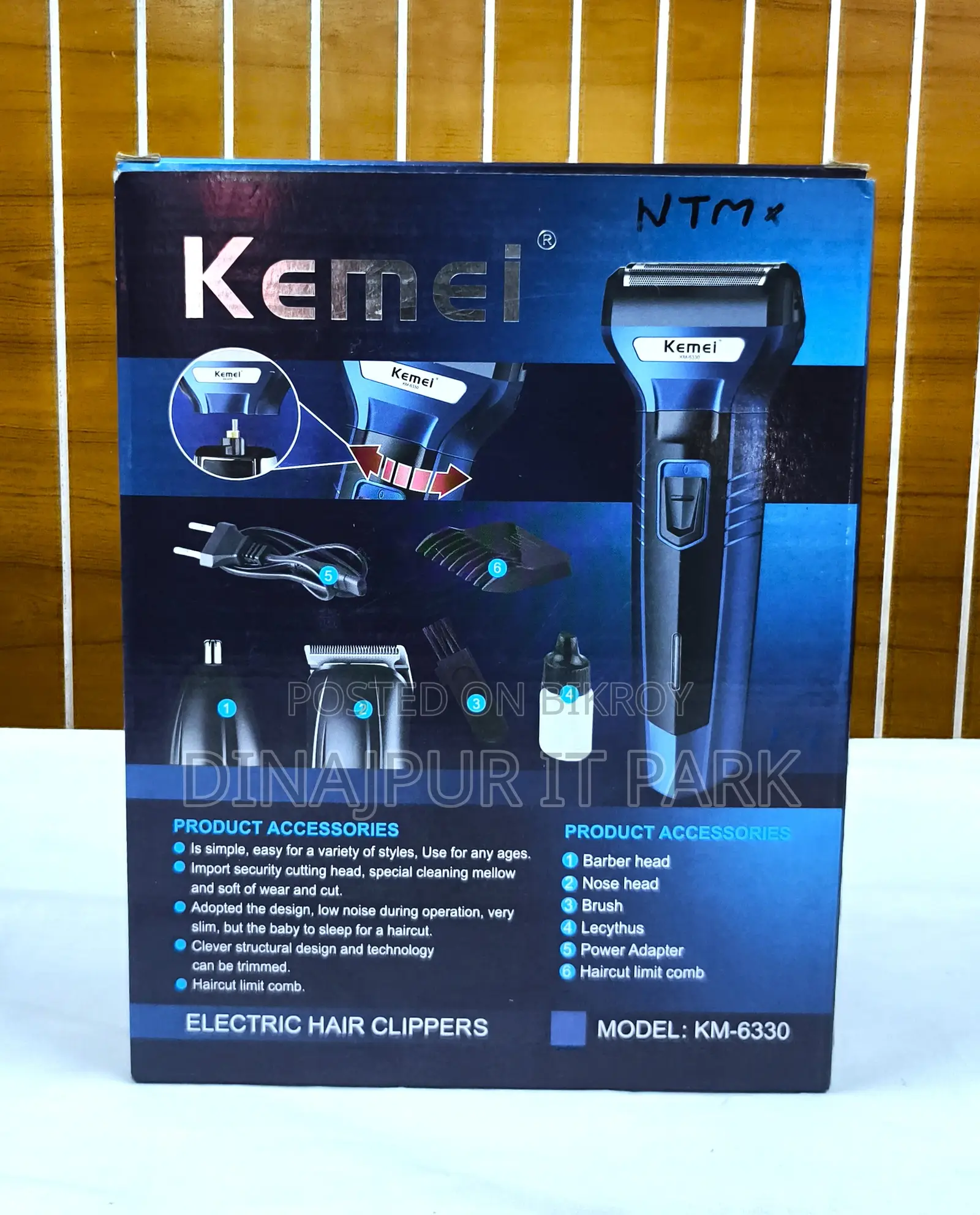 Kemei KM-6330 Rechargeable Electric Hair Clipper Trimmer