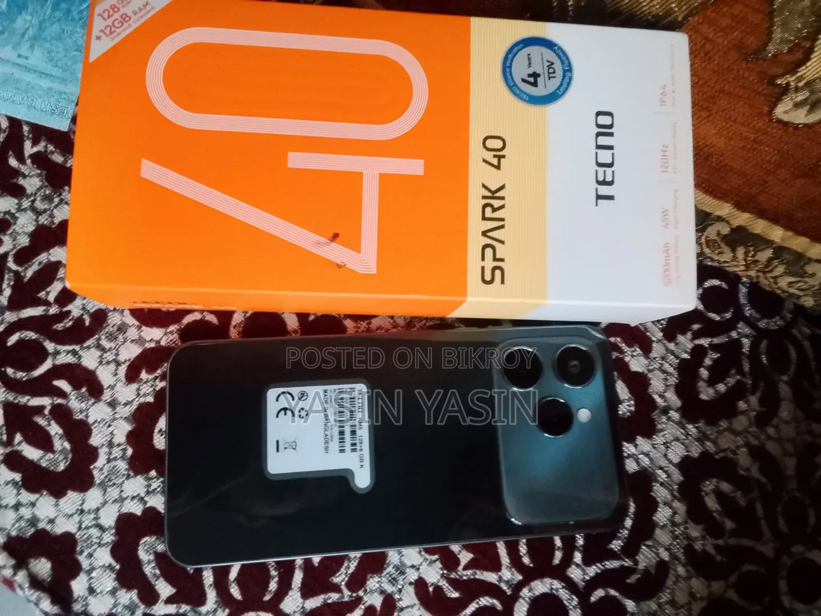 Tecno Spark 40 Pro 128 GB Black