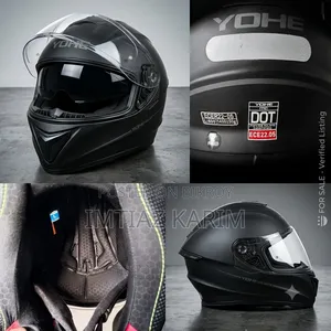 Premium Yohe Full-Face Helmet (Size L) - Dot Ece Certified