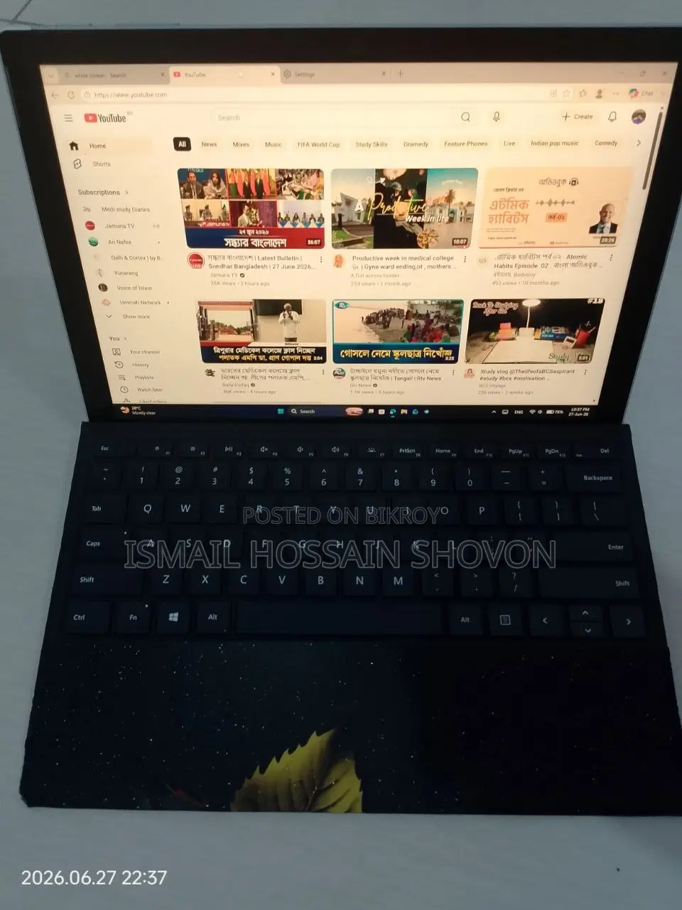 Laptop Microsoft Surface Pro 7 8GB Intel Core i5 SSD 256GB