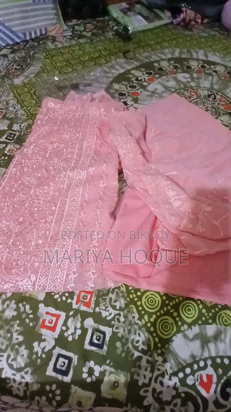 Exclusive Georgette Embroidery Three-Piece (Unstitched)