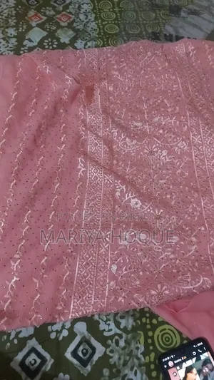 Exclusive Georgette Embroidery Three-Piece (Unstitched)