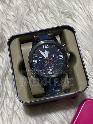 Fossil Nate Chronograph Blue Dial Men’S Watch- Jr1494