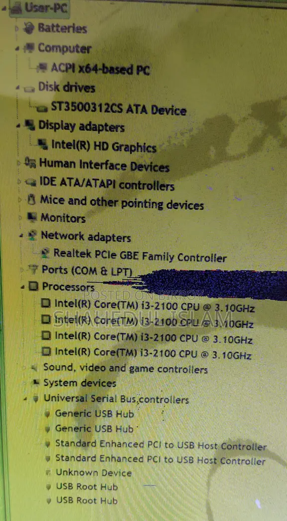 Desktop Computer 4GB Intel Core I3 HDD 500GB