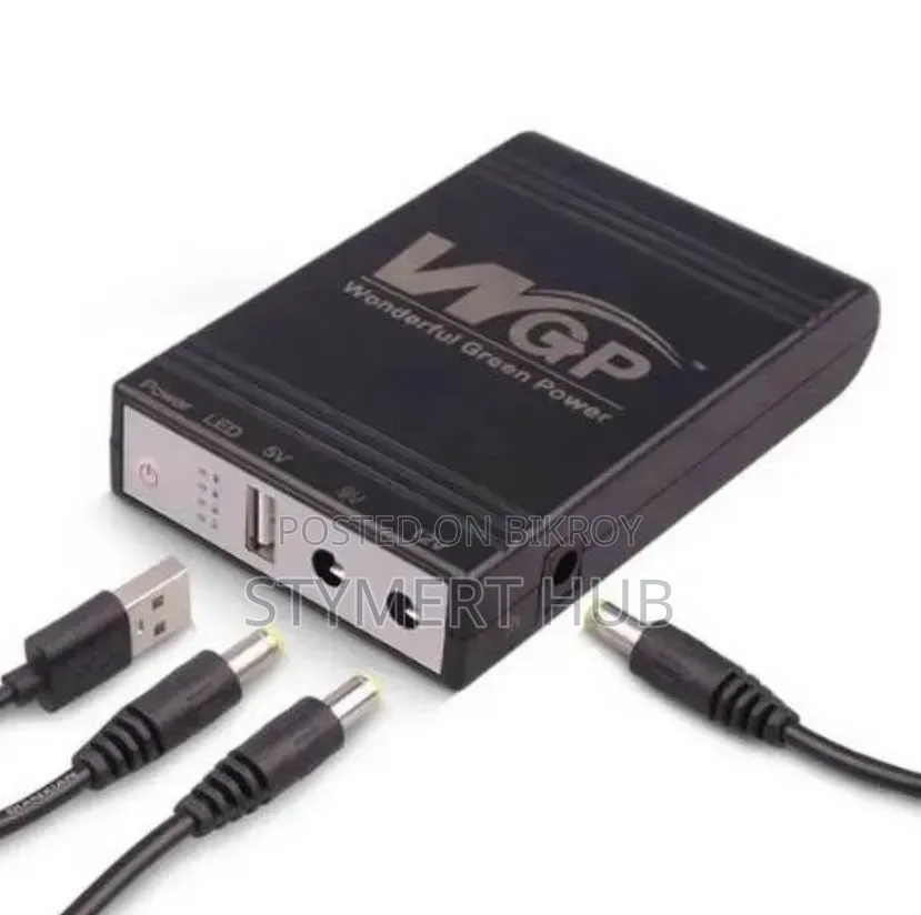 Wgp Mini Ups 10400mah (New Version) – 5v/9v/12v | Black