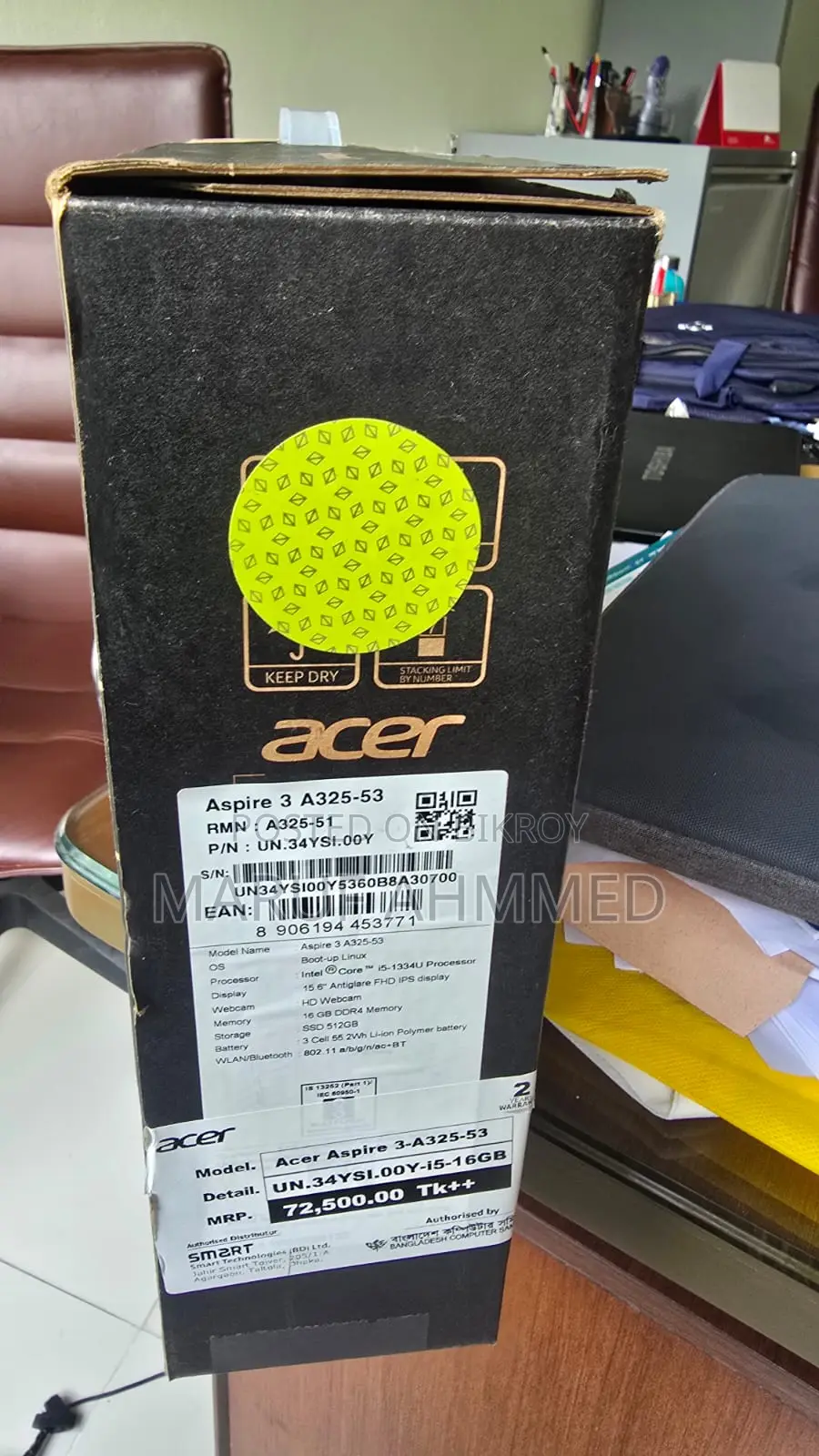 New Laptop Acer Aspire 3 16GB Intel Core I5 SSD 512GB