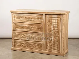 Attractive Carved Teak Wood Dresser (Unvarnished / Unpolished)