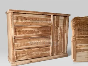 Attractive Carved Teak Wood Dresser (Unvarnished / Unpolished)