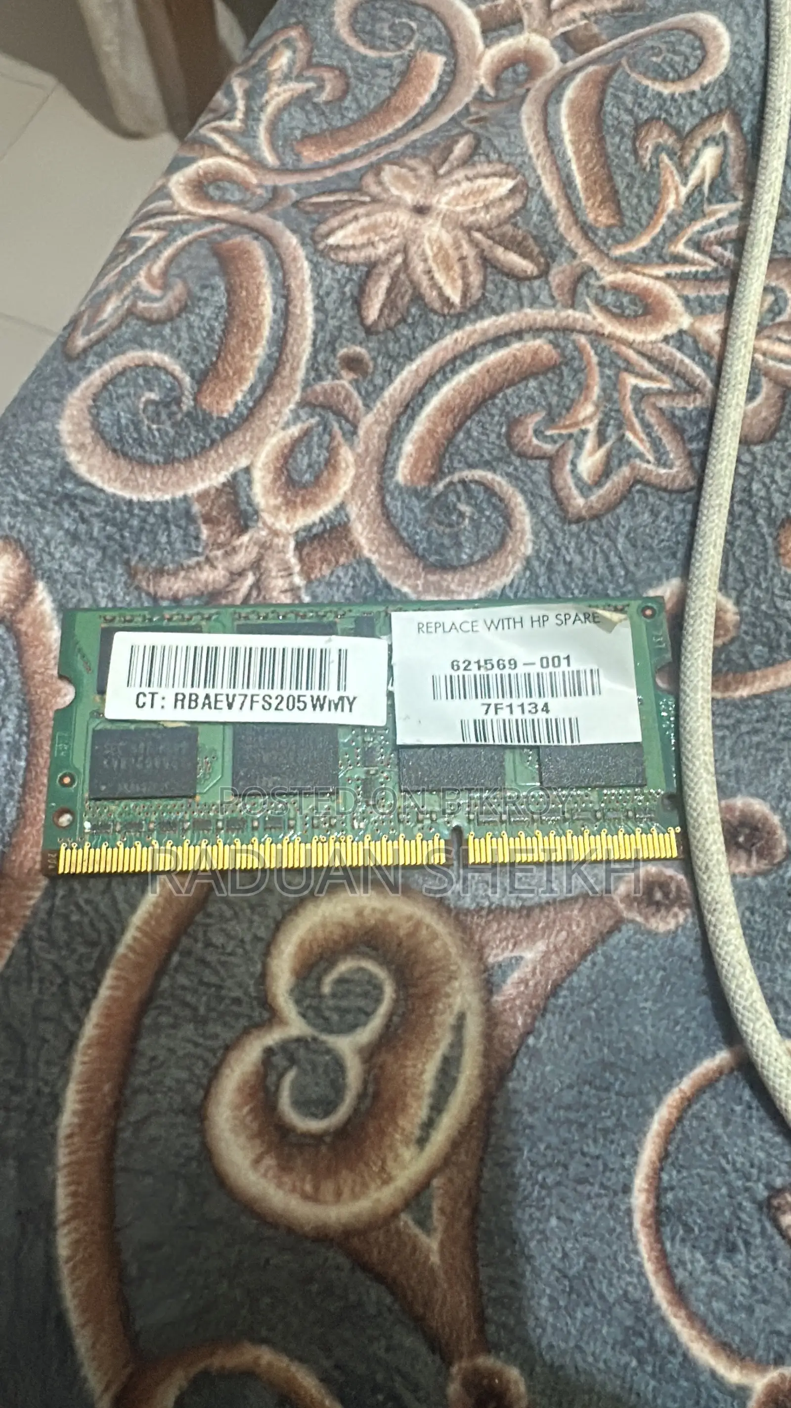 4GB 2Rx8 PC3-10600S Laptop RAM