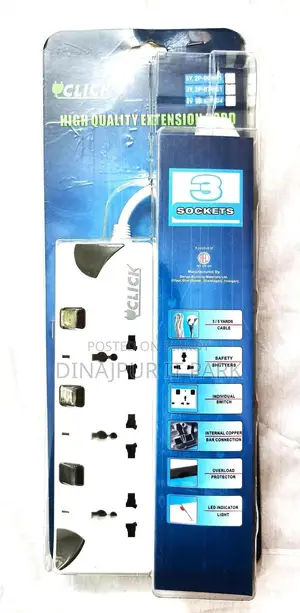 Click 3 Socket Power Strip