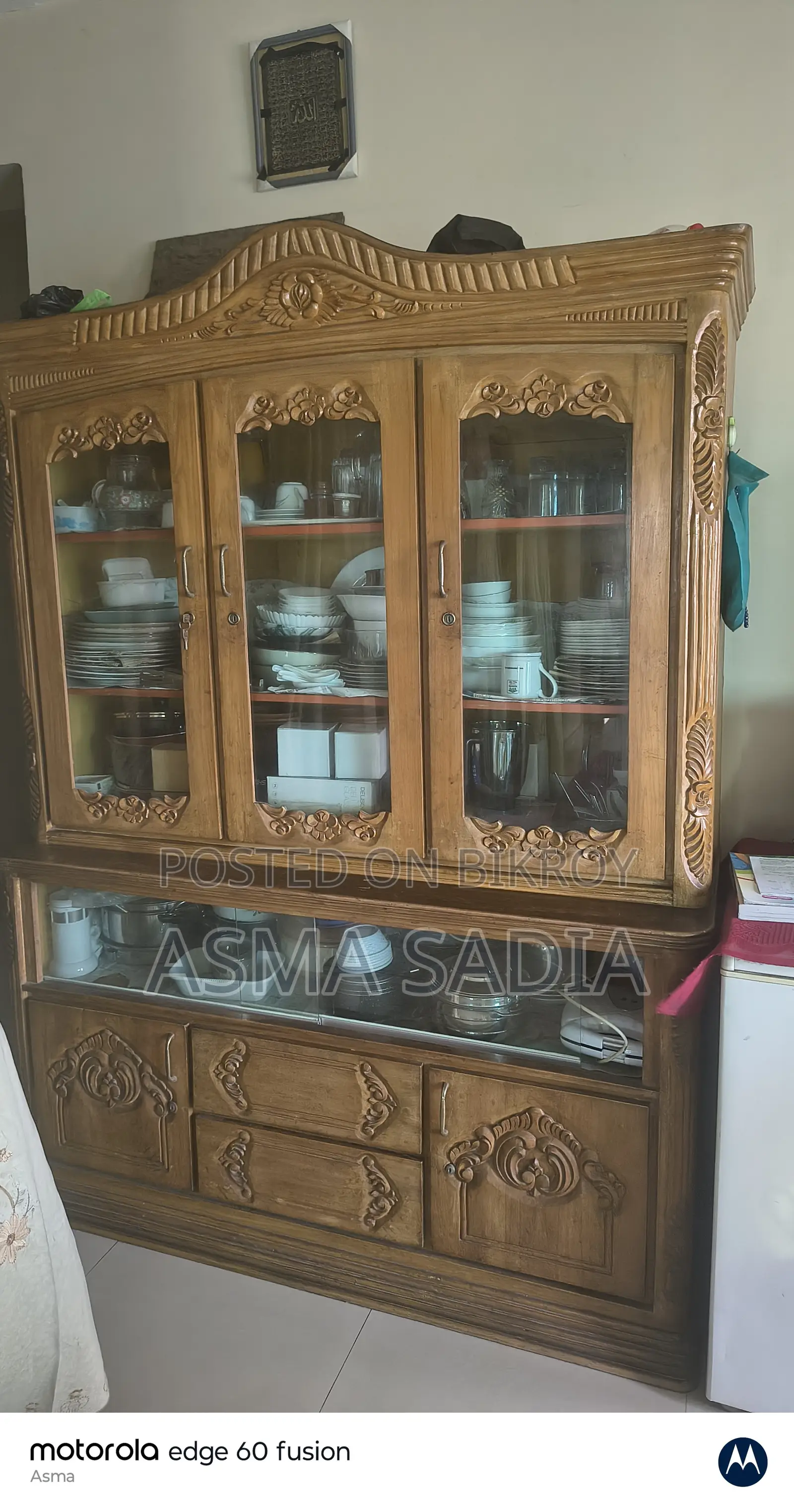 Showcase. Custom Made With Teak Wood