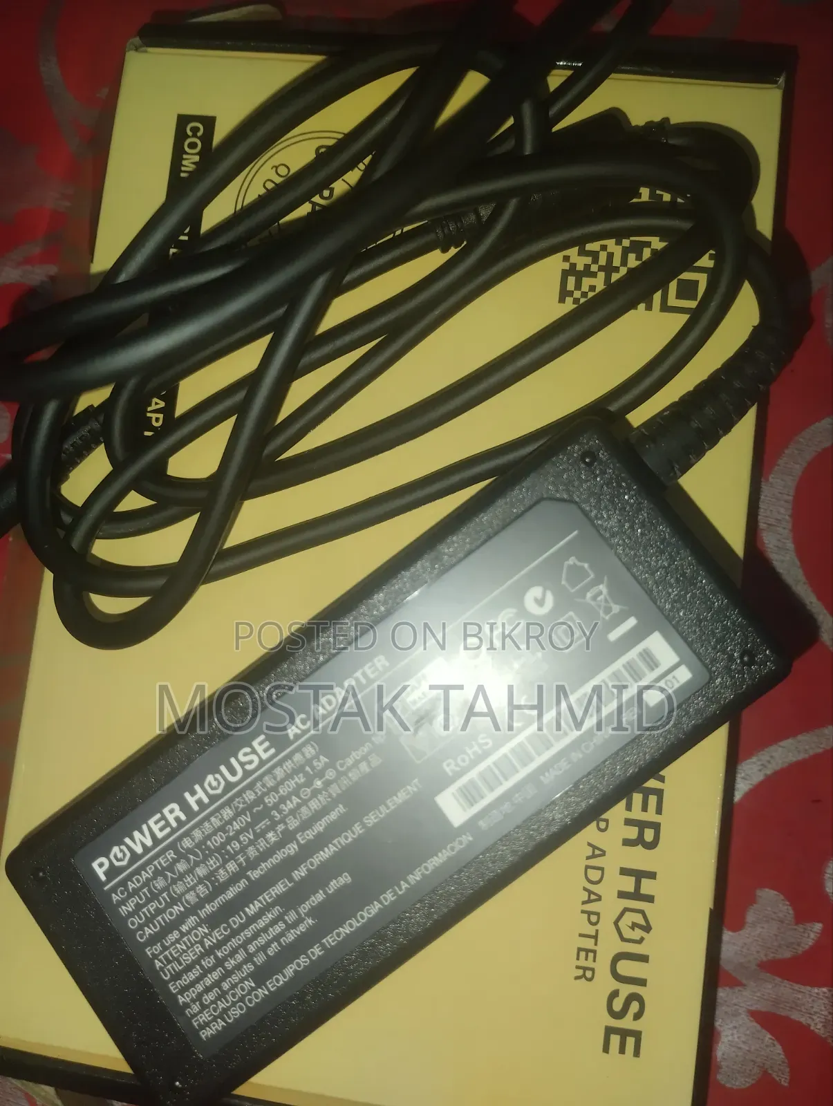 Thin Port 19.5v 3.34a (4.5 × 3.0 Mm) (65w) Notebook Adapter for Dell