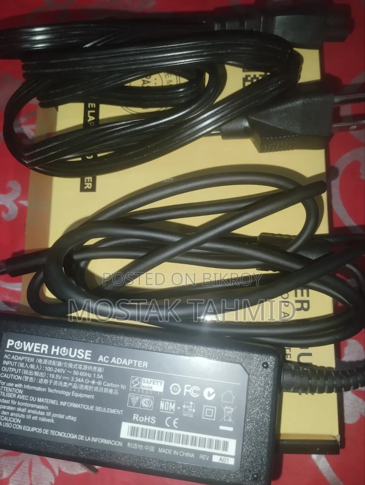 Thin Port 19.5v 3.34a (4.5 × 3.0 Mm) (65w) Notebook Adapter for Dell