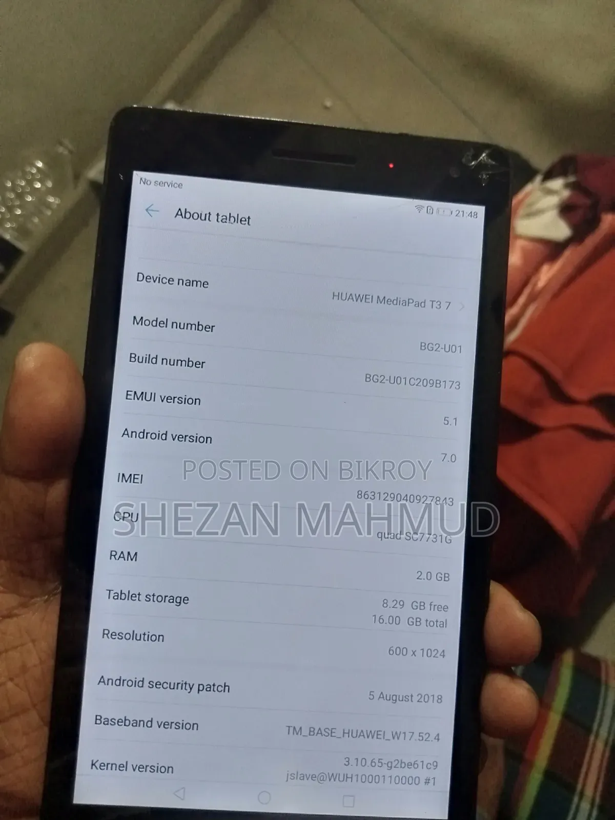 Huawei MediaPad T3 7.0 16 GB Gray