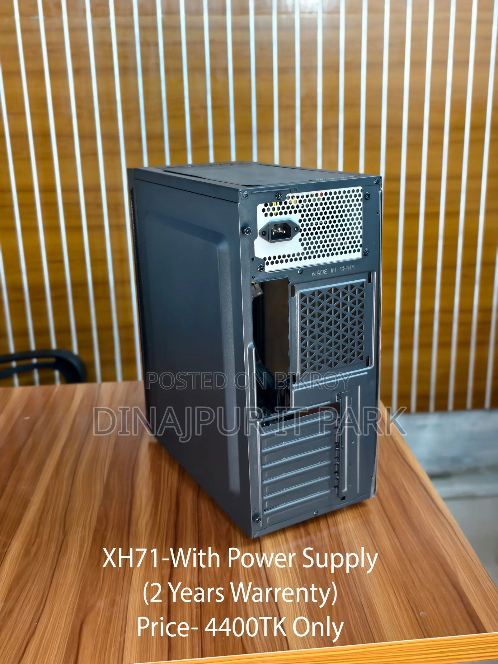 Xh71 Black Desktop Computer Case With Power Supply – 2 Years Warranty