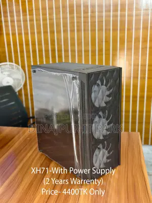 Xh71 Black Desktop Computer Case With Power Supply – 2 Years Warranty