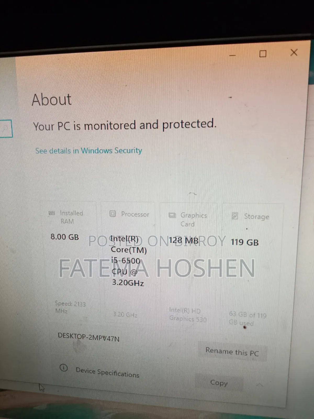 Desktop Computer Dell Alpha 8GB Intel Core i5 SSD 140GB