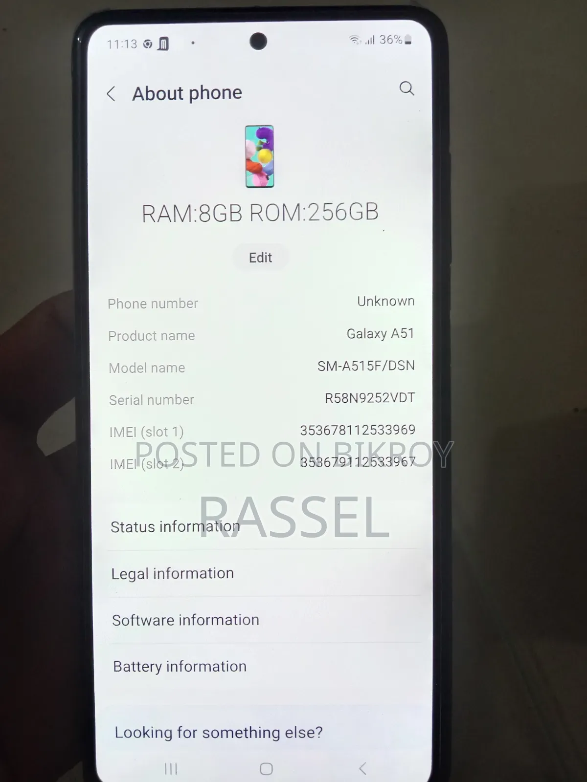 Samsung Galaxy A51 256 GB Black
