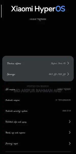 Xiaomi Redmi Note 11 128 GB Black