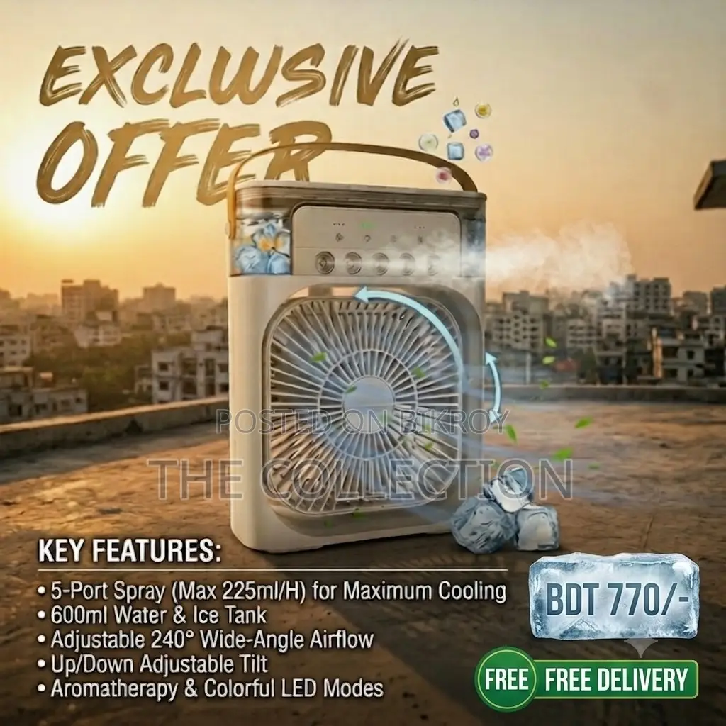 Gearup Air Cooler Fan With Mist Flow