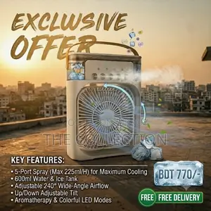 Gearup Air Cooler Fan With Mist Flow