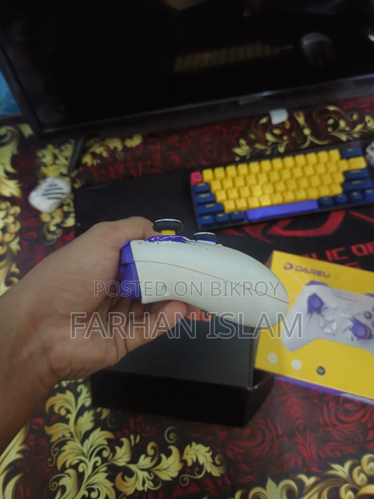 Dareu White Rgb Gaming Controller