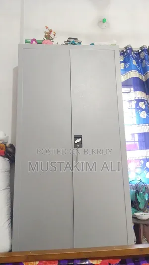 A large sturdy steel wardrobe