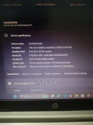 Laptop HP 250 G10 8GB Intel Core I5 SSD 512GB