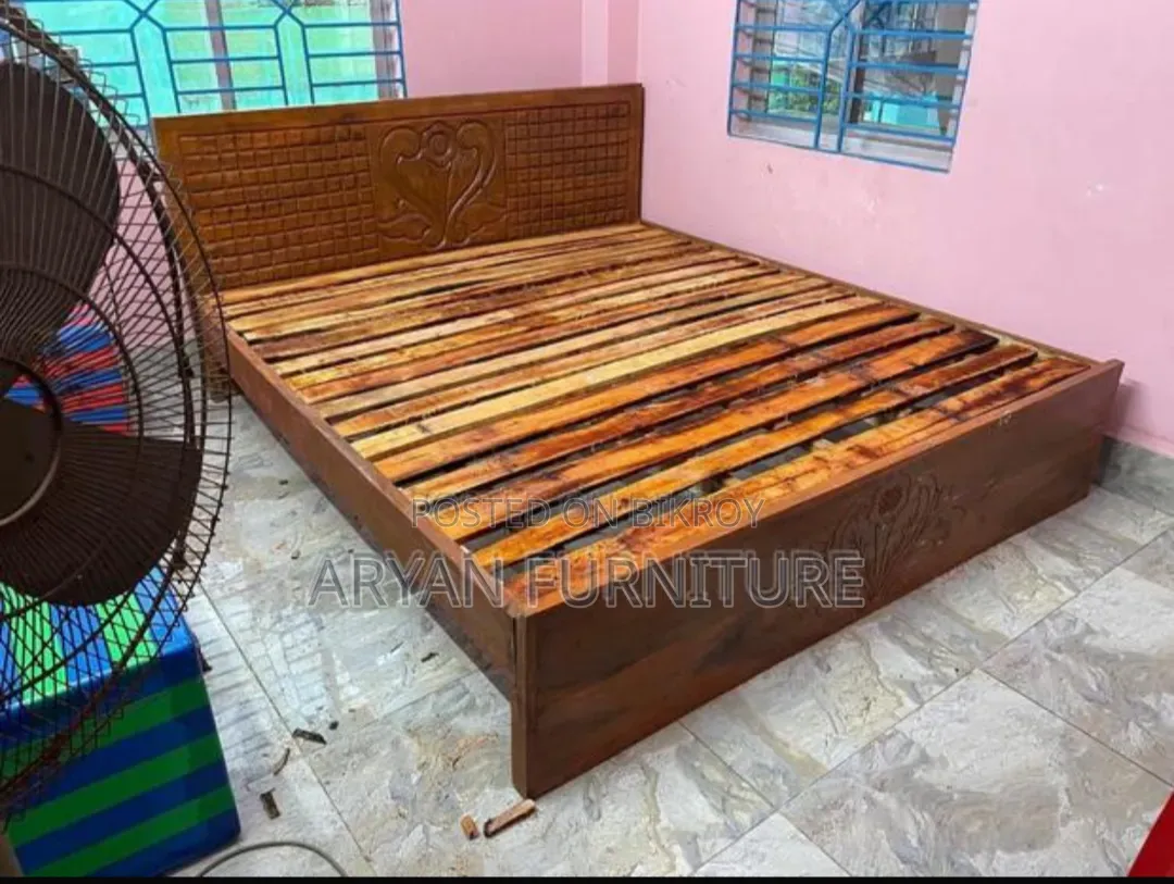 করই কাঠের কিং সাইজ খাট ফ্রি ডেলিভারি কোনো অগ্রিম টাকা নেই ফিক্সড প্রাইস