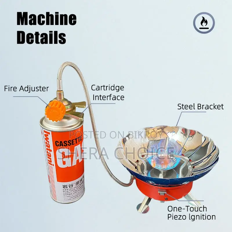 Windproof Portable Camping Gas Stove with Hose (Connection Tube)