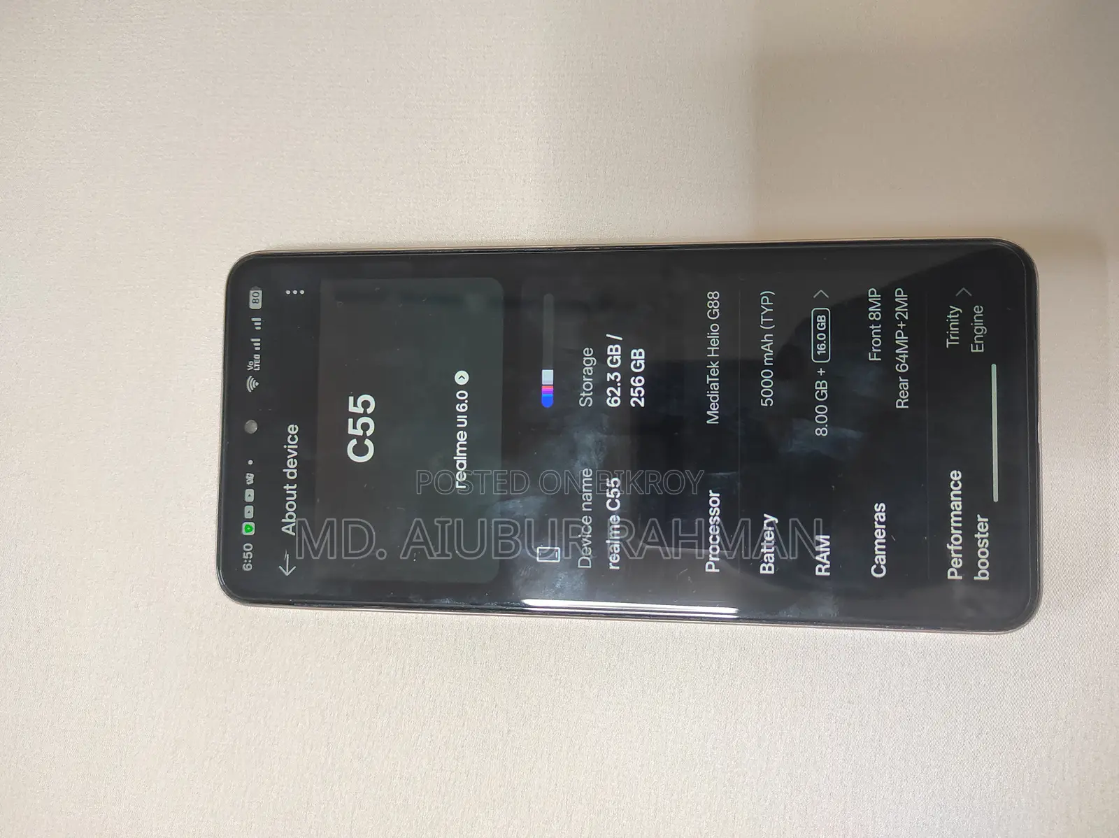 Realme C55 256 GB Rose Gold
