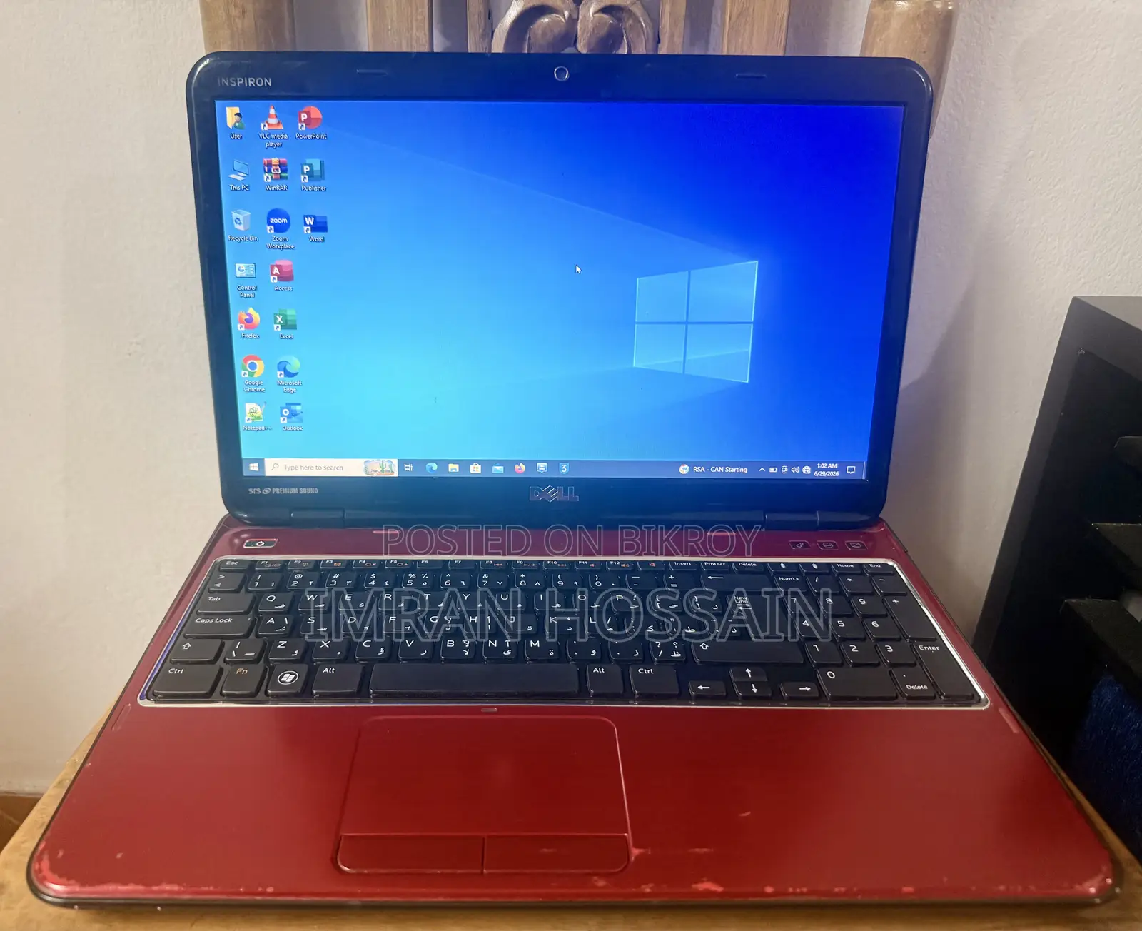 ল্যাপটপ Dell Inspiron 15 ৮জিবি ইন্টেল কোর আই৫ এসএসডি ২৫৬জিবি