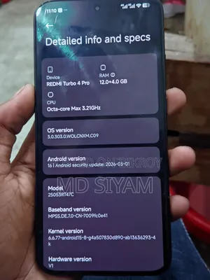 Xiaomi Redmi Turbo 4 Pro 256 GB Black
