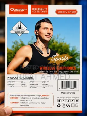 Qubits Wireless Bluetooth Neckband | 7 Days Battery Backup | New
