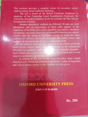 Modern Certificate Chemistry Book