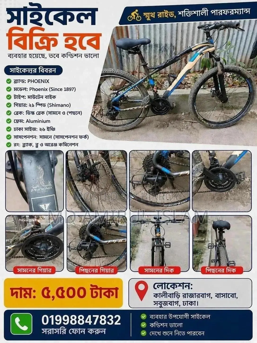 ফিনিক্স মাউন্টেন বাইক