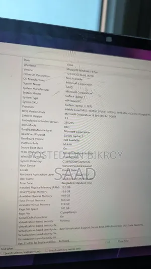 ল্যাপটপ Microsoft Surface 3 16GB Intel Core I5 SSD 512GB