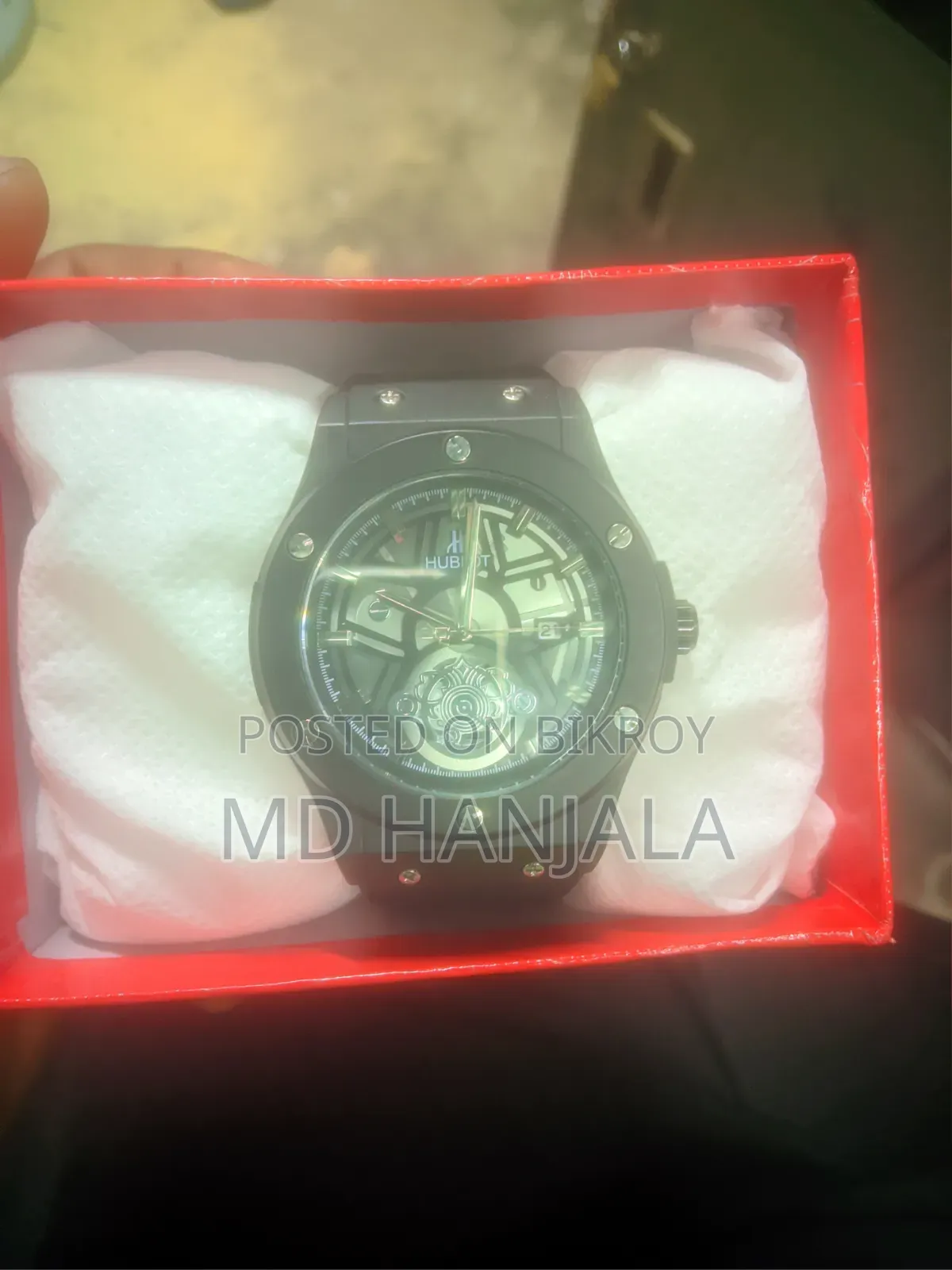 Hublot Style Men's Analog Watch – Black – New