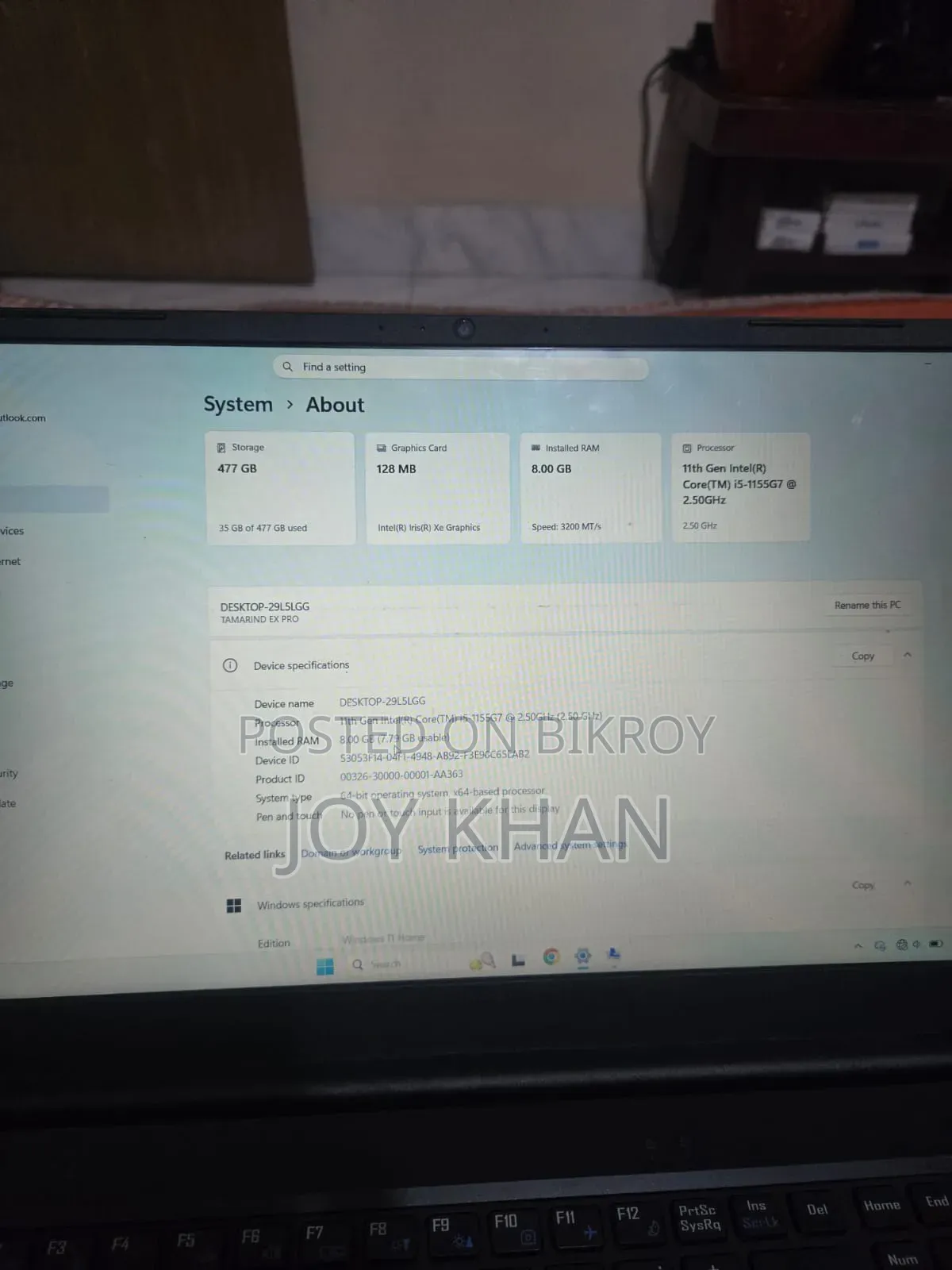 Laptop 8GB SSD 512GB
