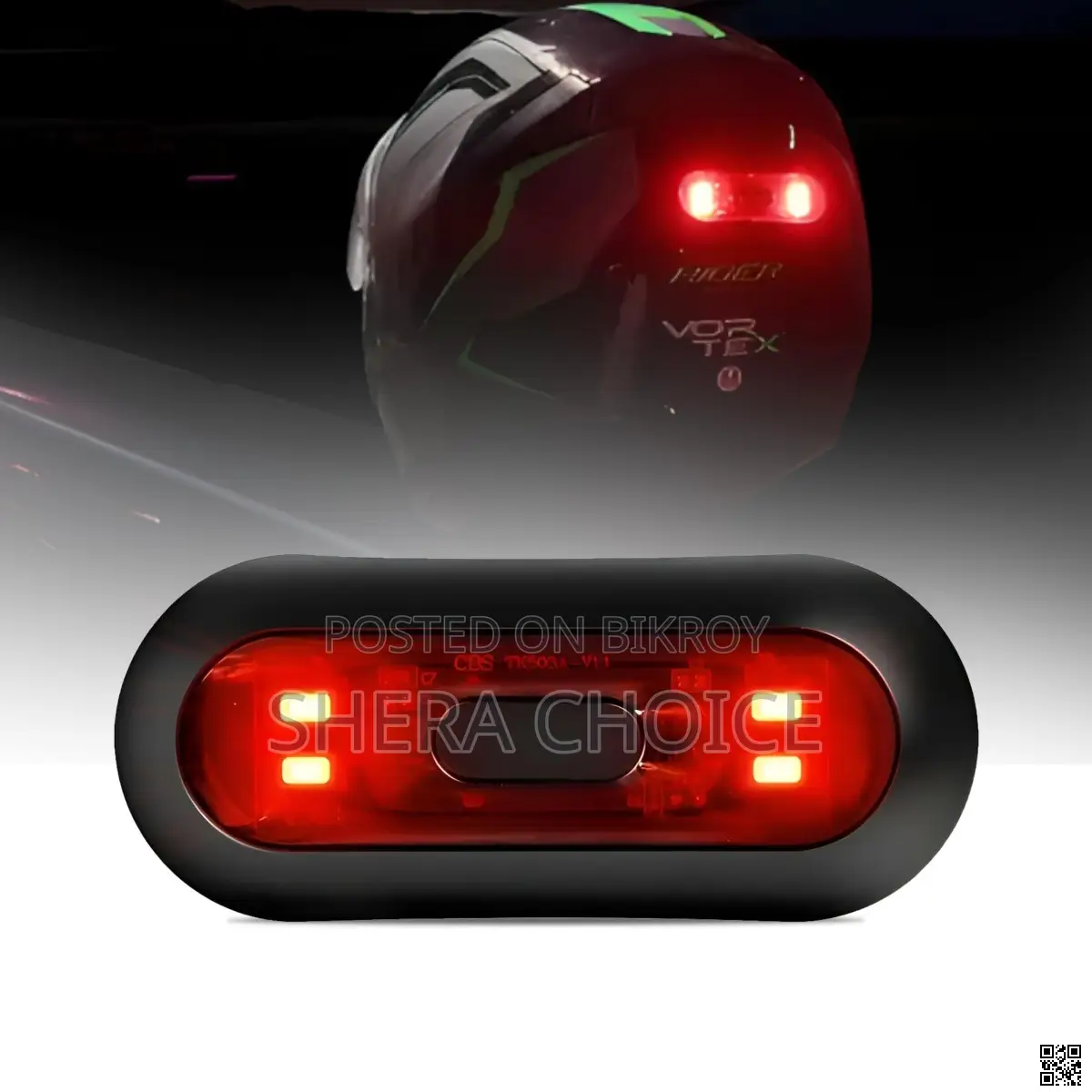 Koso Helmet Light, Motorcycle Helmet Back Night Light, LED Helmet Back