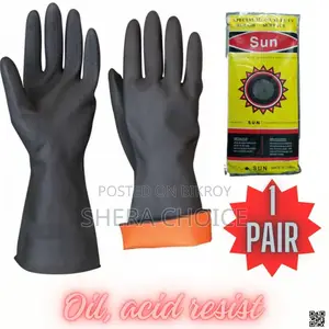 Sun (Brand) Safety Hand Gloves, Chemical Resistant Gloves,