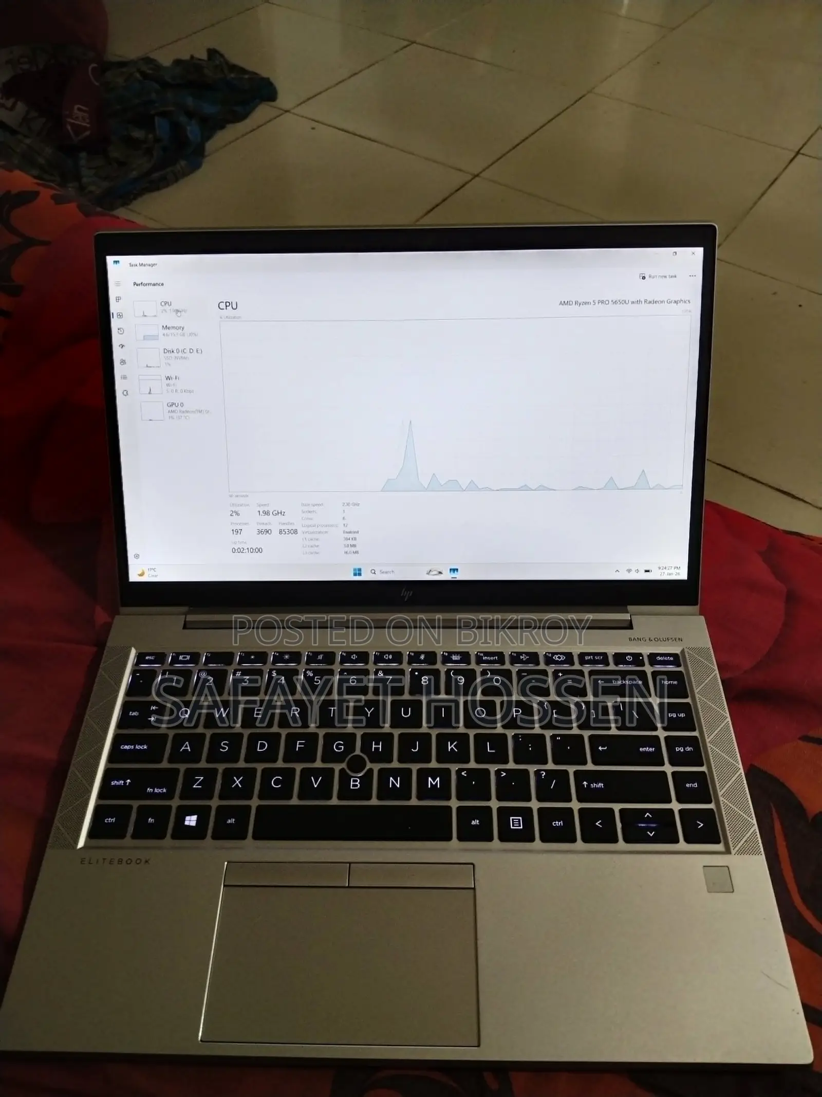 Laptop HP EliteBook 840 G8 16GB AMD Ryzen 5 SSD 512GB