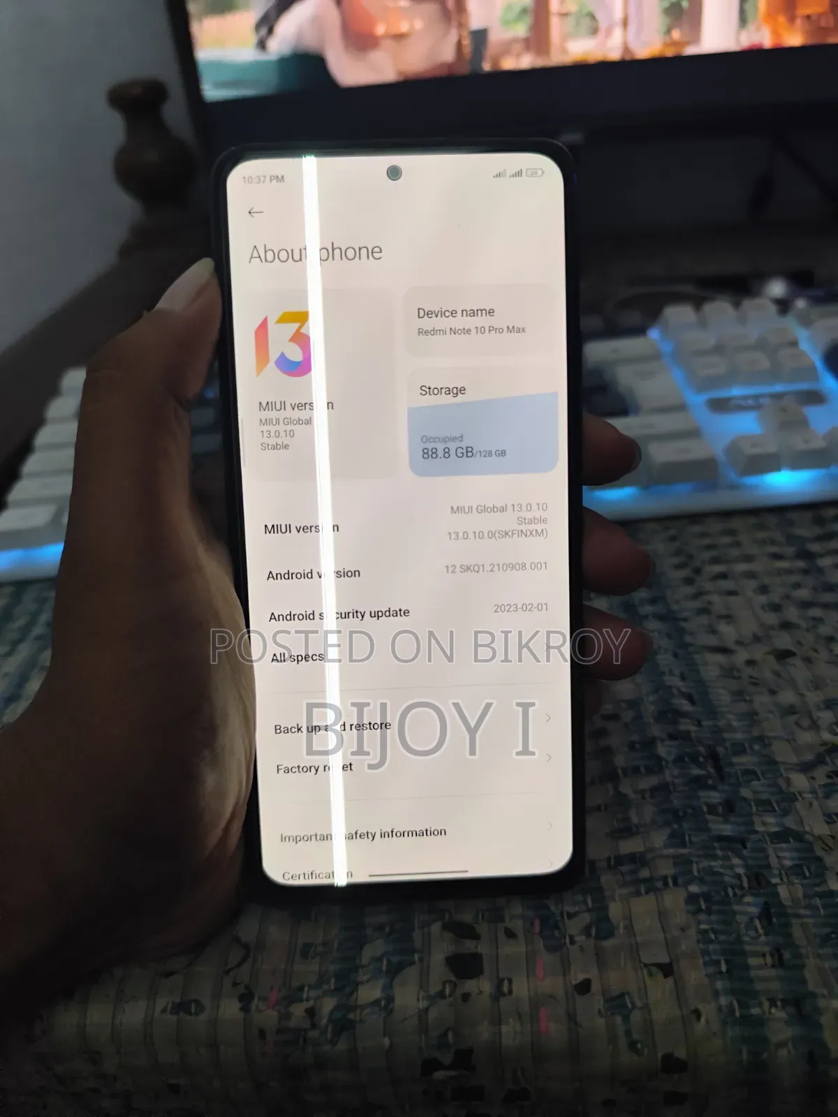 Xiaomi Redmi Note 10 Pro Max 128 GB Black