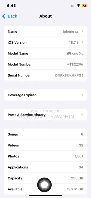 Apple iPhone XS 256 GB Rose Gold