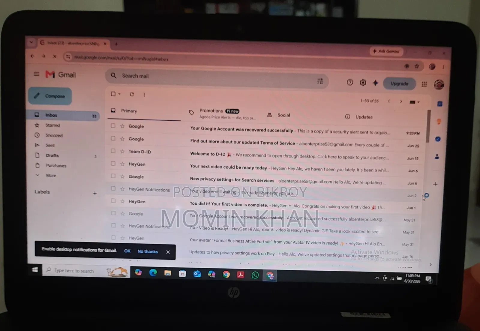 Laptop HP Pavilion 15 4GB Intel Core I3 HDD+SSD 512GB