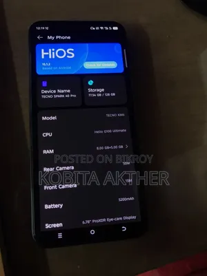 টেকনো স্পার্ক ৪০ প্রো ২৫৬ জিবি কালো