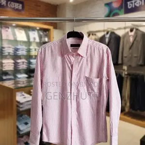 Imported Formal Shirt - Pink Striped - 100% Cotton