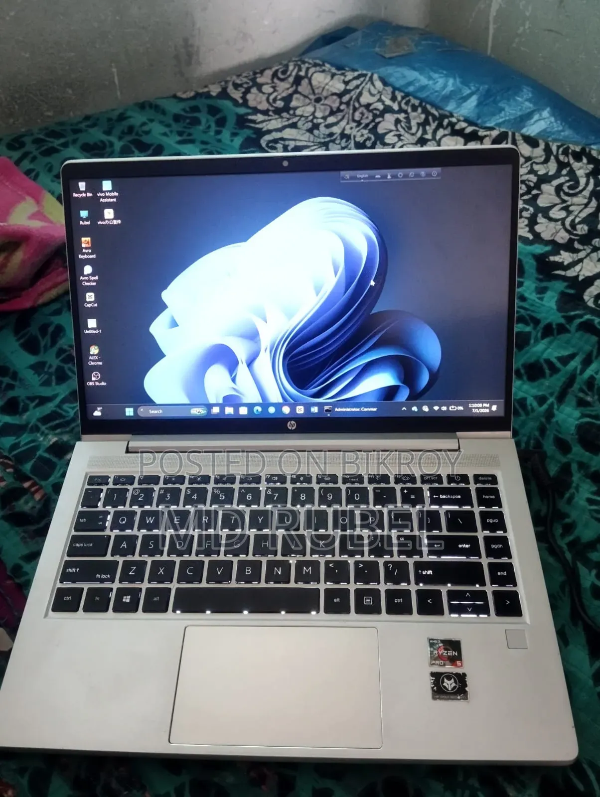 Laptop HP 16GB AMD Ryzen 5 SSD 512GB